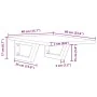 Estante de lavabo de pared de acero y madera maciza de roble | Foro24.es | Tu tienda online para hogar, jardín y más Foro24.es
