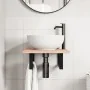 Estante de lavabo de pared de acero y madera maciza de roble by , bathroom vanities - Ref: Foro24-3302553, Price: 75,00 €, Di...
