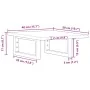 Estante de lavabo de pared de acero y madera maciza de roble by , bathroom vanities - Ref: Foro24-3302553, Price: 75,00 €, Di...