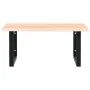 Estante de lavabo de pared de acero y madera maciza de roble von , Badezimmerwaschtische - Ref: Foro24-3302629, Preis: 85,55 ...