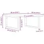 Estante de lavabo de pared de acero y madera maciza de roble von , Badezimmerwaschtische - Ref: Foro24-3302629, Preis: 85,55 ...
