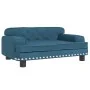 Sofá para niños de terciopelo azul 70x45x30 cm de , Mobiliario para bebés y niños pequeños - Ref: Foro24-3196293, Precio: 86,...