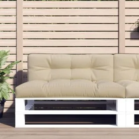 Cojín para sofá de palets de tela beige 120x40x12 cm von , Kissen für Stühle und Sofas - Ref: Foro24-360626, Preis: 29,09 €, ...