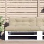 Cojín para sofá de palets de tela beige 120x40x12 cm by , Cushions for chairs and sofas - Ref: Foro24-360626, Price: 33,98 €,...