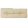 Cojín para sofá de palets de tela beige 120x40x12 cm by , Cushions for chairs and sofas - Ref: Foro24-360626, Price: 33,98 €,...