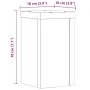 Soportes de plantas 2 uds madera gris Sonoma 10x10x18 cm von , Topfständer - Ref: Foro24-852884, Preis: 17,24 €, Rabatt: %