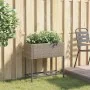 Jardinera con estante ratán sintético gris de , Maceteros y jardineras - Ref: Foro24-366389, Precio: 66,40 €, Descuento: %
