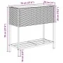 Jardinera con estante ratán sintético gris de , Maceteros y jardineras - Ref: Foro24-366389, Precio: 66,40 €, Descuento: %