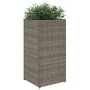 Jardinera de ratán sintético gris 30x30x60 cm von , Töpfe und Pflanzgefäße - Ref: Foro24-366412, Preis: 51,51 €, Rabatt: %