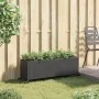 Jardinera con ruedas y 3 maceteros ratán PE negro 107x32x38 cm by , Pots and planters - Ref: Foro24-366419, Price: 70,85 €, D...