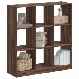 Estantería madera de ingeniería marrón roble 102x32x108 cm by , Bookcases and shelves - Ref: Foro24-3307843, Price: 113,14 €,...