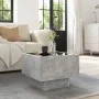 Mesa auxiliar y LED madera ingeniería gris hormigón 40x40x30cm | Foro24.es | Tu tienda online para hogar, jardín y más Foro24.es