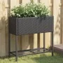 Jardineras con estante 2 uds ratán sintético negro 70x28x70 cm de , Maceteros y jardineras - Ref: Foro24-3210510, Precio: 115...