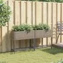 Jardineras con estante 2 uds ratán sintético gris 70x28x70 cm by , Pots and planters - Ref: Foro24-3210512, Price: 119,69 €, ...