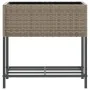 Jardineras con estante 2 uds ratán sintético gris 70x28x70 cm by , Pots and planters - Ref: Foro24-3210512, Price: 119,69 €, ...