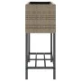 Jardineras con estante 2 uds ratán sintético gris 70x28x70 cm by , Pots and planters - Ref: Foro24-3210512, Price: 119,69 €, ...