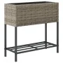 Jardineras con estante 2 uds ratán sintético gris 70x28x70 cm by , Pots and planters - Ref: Foro24-3210512, Price: 119,69 €, ...