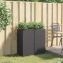 Jardineras 2 unidades ratán sintético negro 40x40x80 cm | Foro24.es | Tu tienda online para hogar, jardín y más Foro24.es