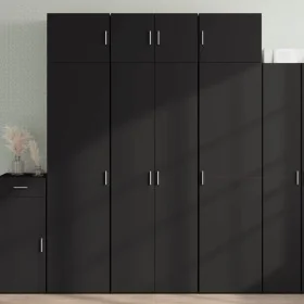 Armario de madera de ingeniería negro 70x42,5x225 cm by , Sideboards - Ref: Foro24-3281330, Price: 275,87 €, Discount: %