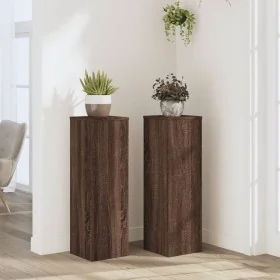 Soportes de plantas 2 uds madera marrón roble 25x25x80 cm von , Topfständer - Ref: Foro24-852948, Preis: 71,40 €, Rabatt: %