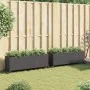 Jardineras con ruedas 2 uds ratán sintético negro 107x32x38 cm de , Maceteros y jardineras - Ref: Foro24-3210525, Precio: 131...