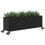 Jardineras con ruedas 2 uds ratán sintético negro 107x32x38 cm de , Maceteros y jardineras - Ref: Foro24-3210525, Precio: 131...