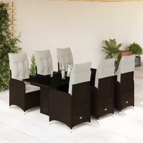 Set de mesa y sillas jardín 7 pzas con cojines