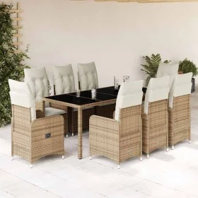 Set de mesa y sillas de jardín 5 pzas y cojines ratán PE beige von , Gartensets - Ref: Foro24-3277102, Preis: 1,00 €, Rabatt: %