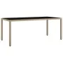 Set de mesa y sillas de jardín 5 pzas y cojines ratán PE beige von , Gartensets - Ref: Foro24-3277102, Preis: 1,00 €, Rabatt: %