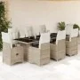 Set de mesa y sillas de jardín 5 pzas y cojines ratán PE beige von , Gartensets - Ref: Foro24-3277286, Preis: 1,00 €, Rabatt: %