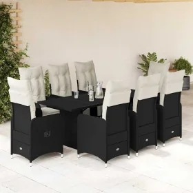Set de mesa y sillas de jardín 9 pzas y cojines