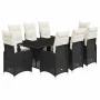 Set de mesa y sillas de jardín 9 pzas y cojines ratán PE negro | Foro24.es | Tu tienda online para hogar, jardín y más Foro24.es