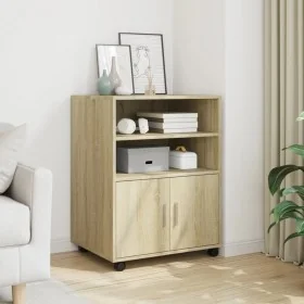 Armario con ruedas madera ingeniería roble Sonoma 60x48x81 cm by , Filing cabinets - Ref: Foro24-853166, Price: 98,31 €, Disc...