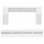 Mueble de pared de TV con luces LED 8 piezas blanco de , Muebles TV - Ref: Foro24-3216764, Precio: 356,32 €, Descuento: %