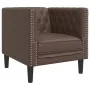 Sillón Chesterfield de cuero artificial marrón | Foro24.es | Tu tienda online para hogar, jardín y más Foro24.es