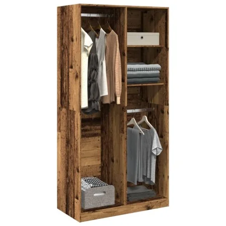 Armario de madera ingeniería envejecida 100x50x200 cm | Foro24.es | Tu tienda online para hogar, jardín y más Foro24.es