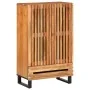 Aparador alto madera maciza de acacia 60x34x100 cm by , CD and DVD storage - Ref: Foro24-377585, Price: 173,84 €, Discount: %