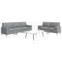 Juego de sofás con cojines 2 piezas tela gris claro von , Sofas - Ref: Foro24-3278335, Preis: 495,85 €, Rabatt: %