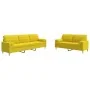 Juego de sofás con cojines 2 piezas tela amarillo claro by , Sofas - Ref: Foro24-3278340, Price: 509,86 €, Discount: %