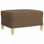 Juego de sofás 4 pzas con reposapiés y cojines tela marrón by , Sofas - Ref: Foro24-3278314, Price: 700,58 €, Discount: %