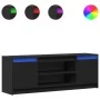 Mueble de TV con LED madera de ingeniería negro 139,5x34x50 cm von , TV-Möbel - Ref: Foro24-852195, Preis: 130,20 €, Rabatt: %