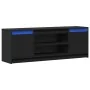 Mueble de TV con LED madera de ingeniería negro 139,5x34x50 cm von , TV-Möbel - Ref: Foro24-852195, Preis: 130,20 €, Rabatt: %