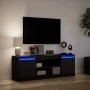 Mueble de TV con LED madera de ingeniería negro 139,5x34x50 cm von , TV-Möbel - Ref: Foro24-852195, Preis: 130,20 €, Rabatt: %