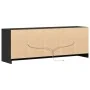 Mueble de TV con LED madera de ingeniería negro 139,5x34x50 cm von , TV-Möbel - Ref: Foro24-852195, Preis: 130,20 €, Rabatt: %