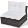 Set muebles de jardín 6 piezas y cojines ratán sintético marrón von , Gartensets - Ref: Foro24-41873, Preis: 600,24 €, Rabatt: %