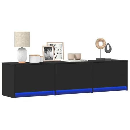 Mueble de TV con LED madera de ingeniería negro 165x34x40 cm von , TV-Möbel - Ref: Foro24-852251, Preis: 121,12 €, Rabatt: %