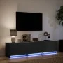 Mueble de TV con LED madera de ingeniería negro 165x34x40 cm von , TV-Möbel - Ref: Foro24-852251, Preis: 121,12 €, Rabatt: %