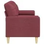 Sofá de 3 plazas con cojines tela rojo tinto 210 cm by , Sofas - Ref: Foro24-3278207, Price: 353,02 €, Discount: %