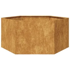 Jardinera hexagonal 104x90x45 cm acero desgastado von , Töpfe und Pflanzgefäße - Ref: Foro24-851135, Preis: 82,00 €, Rabatt: %