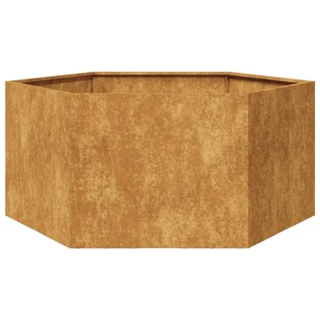 Jardinera hexagonal 104x90x45 cm acero desgastado von , Töpfe und Pflanzgefäße - Ref: Foro24-851135, Preis: 82,00 €, Rabatt: %